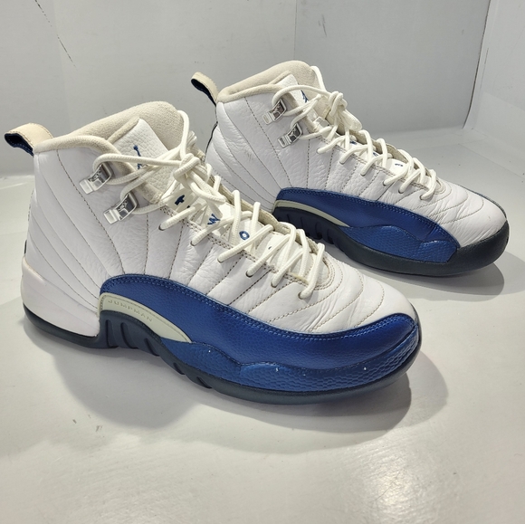 NIKE AIR JORDAN 12 RETRO FRENCH BLUE/BLUE YOUTH SHOE SIZE 6Y/W7.5 [153265-113] - Picture 1 of 16